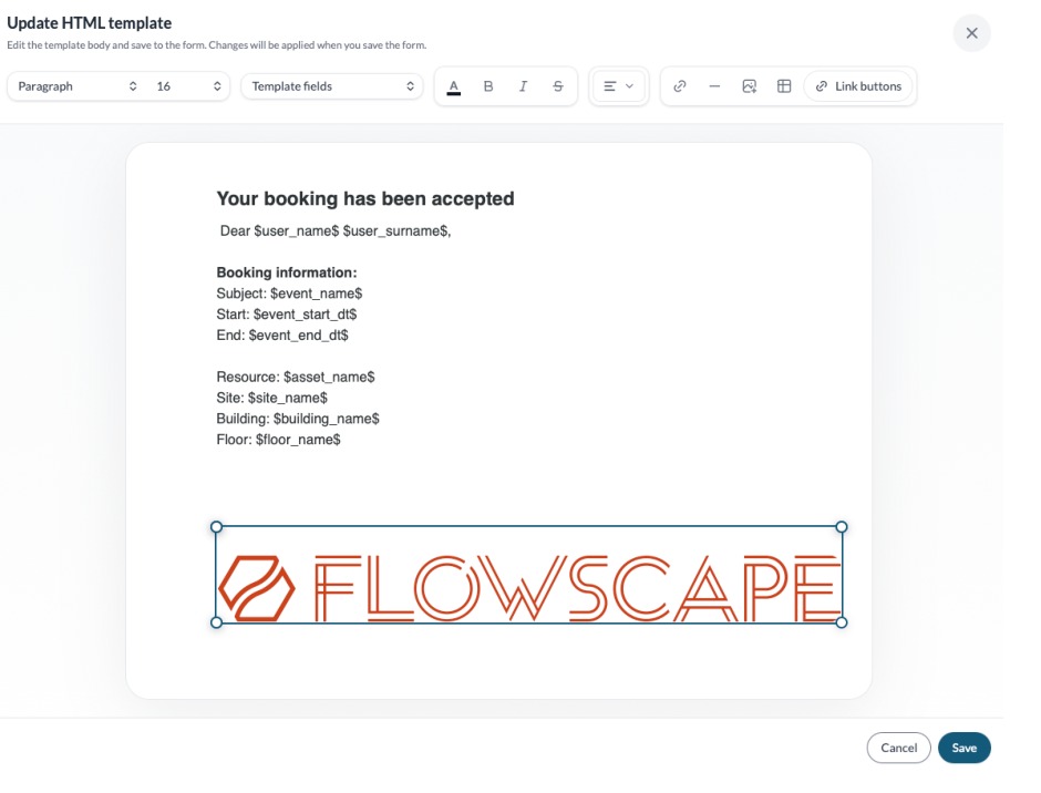 HTML visual editor